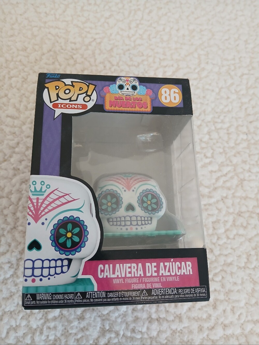 Funko Calavera de Azúcar Sugar Skull Pop! Figure - White, Teal, Pink